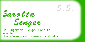 sarolta senger business card